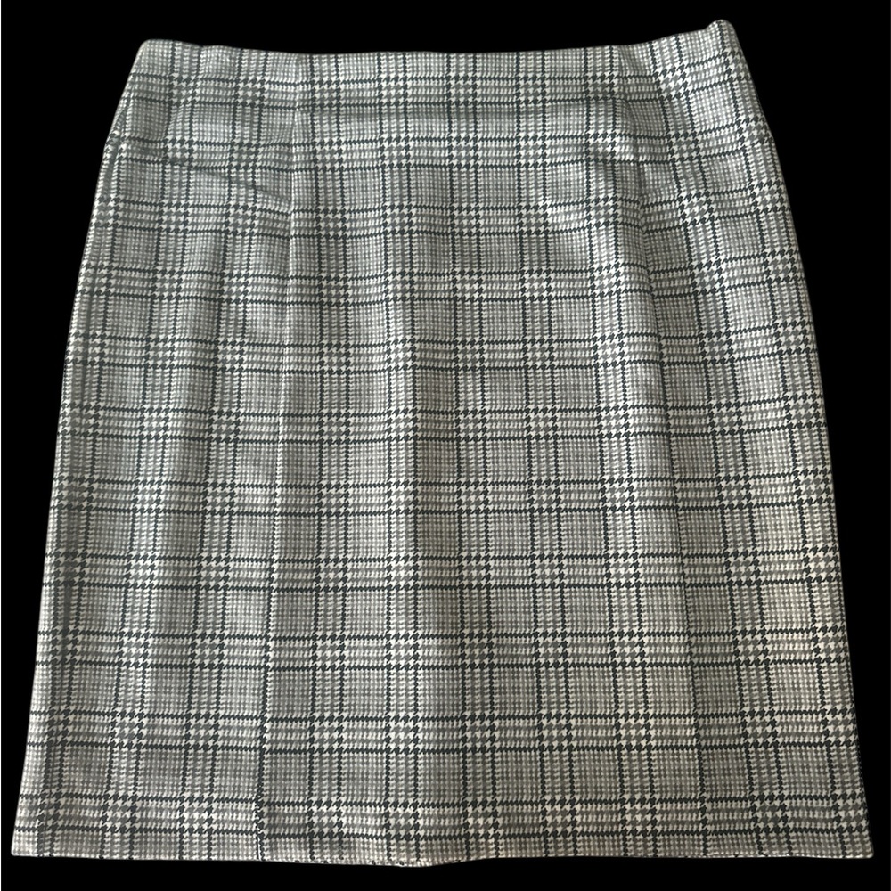 Michael Kors Black and White Plaid Skirt